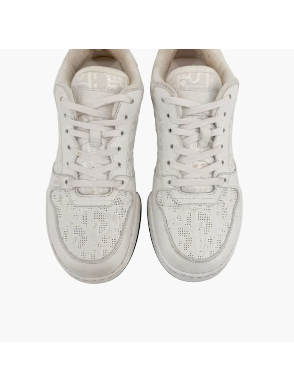 Christian Dior One Low Top Oblique Sneakers Size 36.5 US 6.5 White Leather Logo - Picture 3 of 14